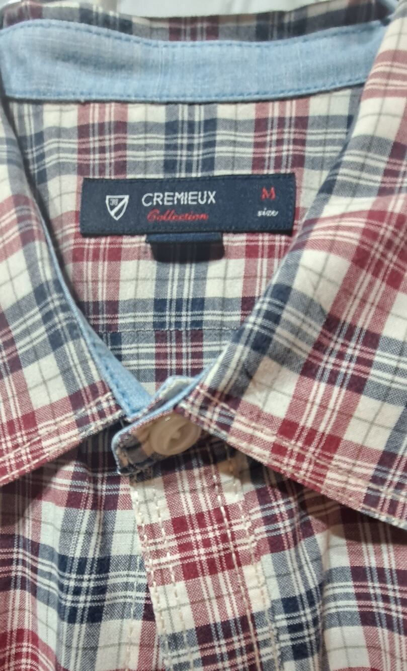 Cremieux Collection Men's Button-Up Shirt Multicolor Plaid Short Sleeve Pocket M